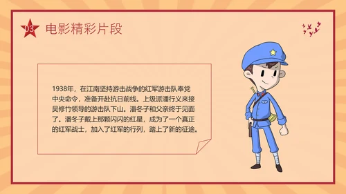 红色复古红色电影闪闪的红星PPT模板宣传PPT动态PPT