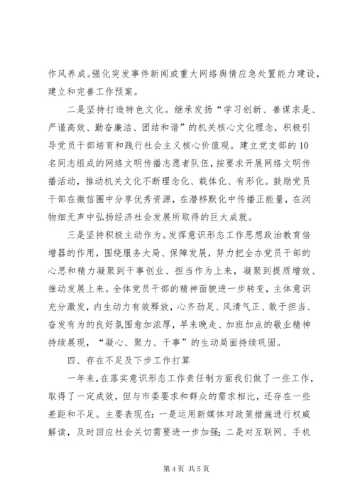 棚改办党组关于意识形态工作情况报告_1.docx