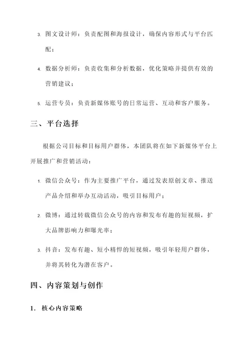 新媒体团队规划方案