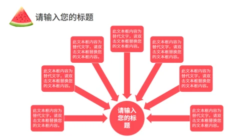 夏日炎炎冰镇西瓜大暑节气通用PPT模板
