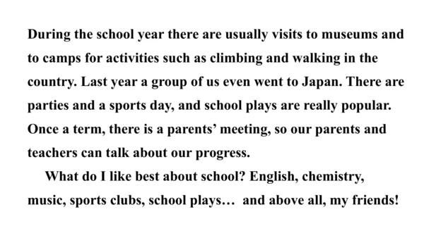 外研版九下Module 2 Unit 2 What do I like best about sch
