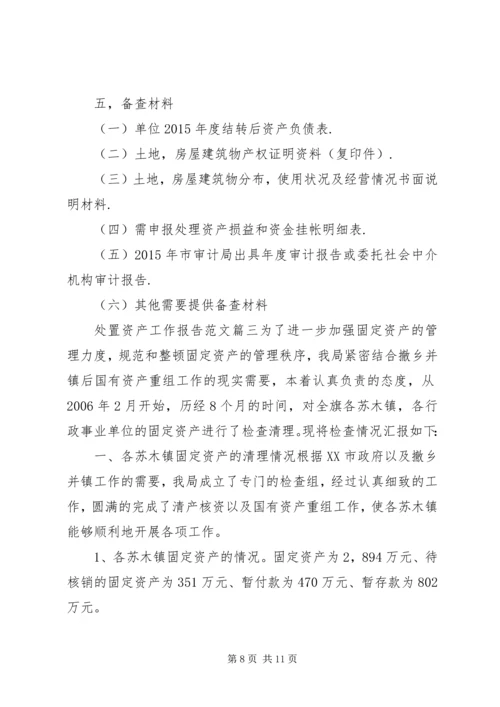 处置资产工作报告范文.docx