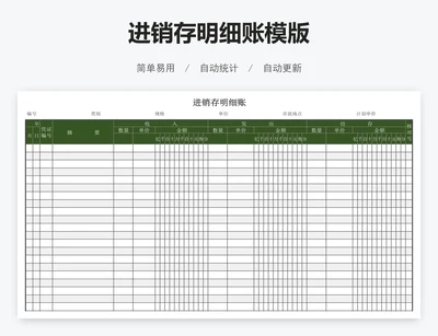 进销存明细账模版