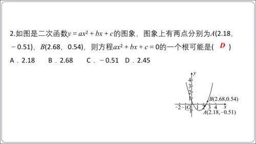 22.2 二次函数与一元二次方程 课件(共30张PPT)【人教九上数学精简课堂课件】