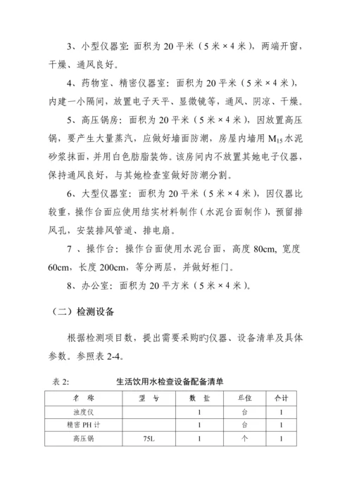 万源市农村饮水安全水质检测中心建设专题方案.docx