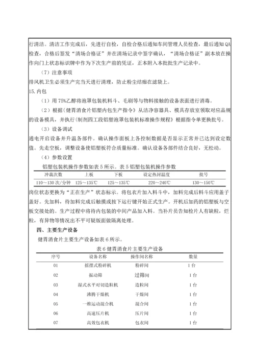 健胃消食片生产工艺设计方案.docx