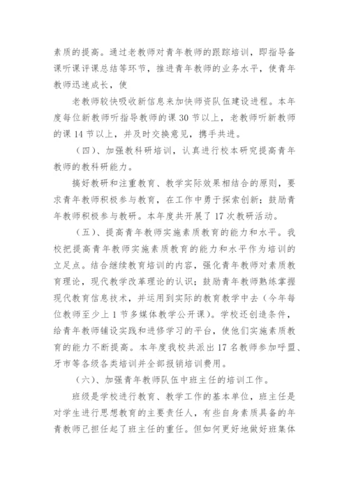 青年教师、骨干教师培训总结.docx