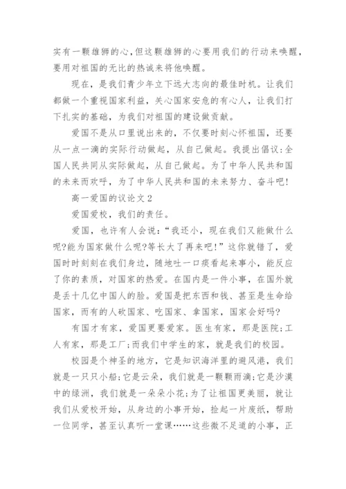 高一爱国的议论文800字范文.docx