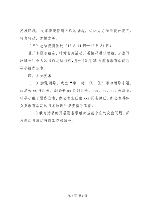 药监局开展“学、树、保、促”百日教育活动方案.docx