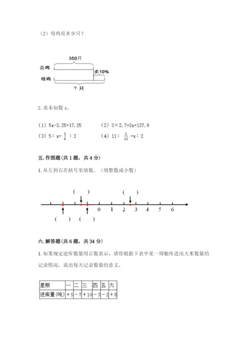 邢台市任县六年级下册数学期末测试卷附答案.docx