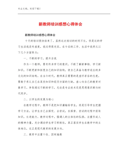 2024年新教师培训感想心得体会范文9篇文档选编.docx