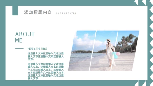 素雅的个人简历通用PPT模板