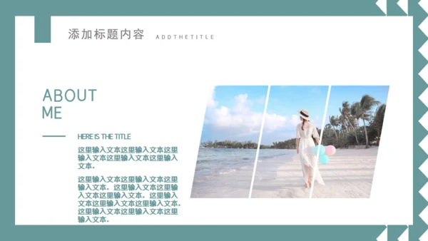素雅的个人简历通用PPT模板