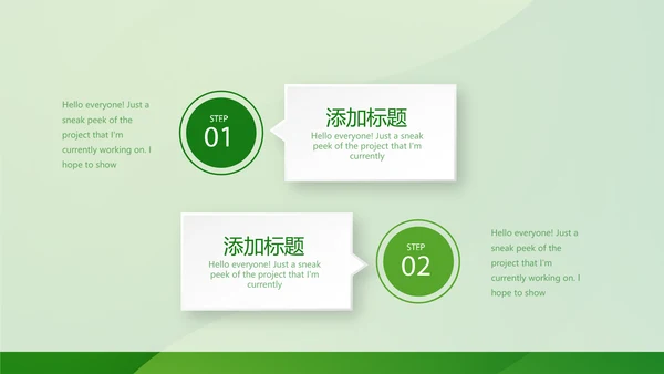 绿色时尚邮政银行年终工作总结动态PPT