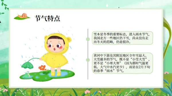 雨水节气小孩背景通用PPT课件