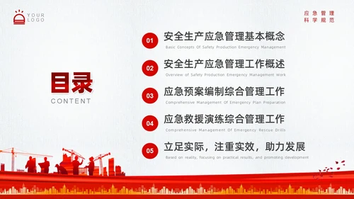 红色简约应急管理培训PPT课件