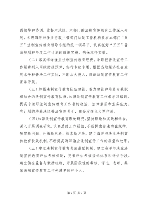 市海洋与渔业系统五五普法规划.docx