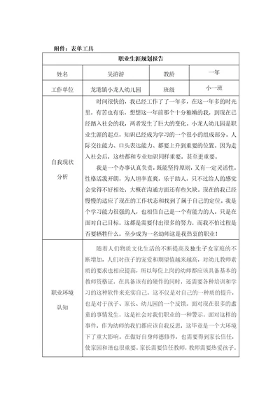 职业生涯规划报告