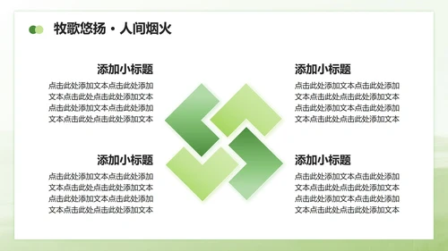 绿色商务风内蒙古草原主题家乡介绍作业汇报PPT模板
