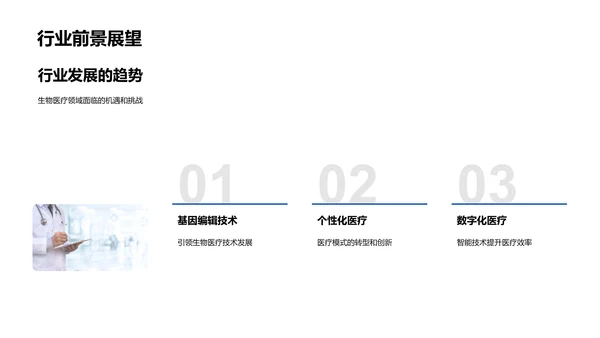生物医疗述职报告PPT模板