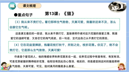 统编版四年级语文下册单元复习第四单元（复习课件）