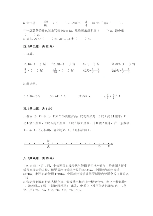 小学数学六年级下册竞赛试题含答案（巩固）.docx