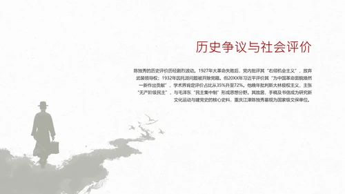 红色简约风人物介绍之陈独秀