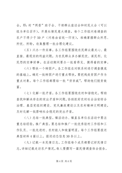 镇委办万名干部进万村入万户活动方案.docx