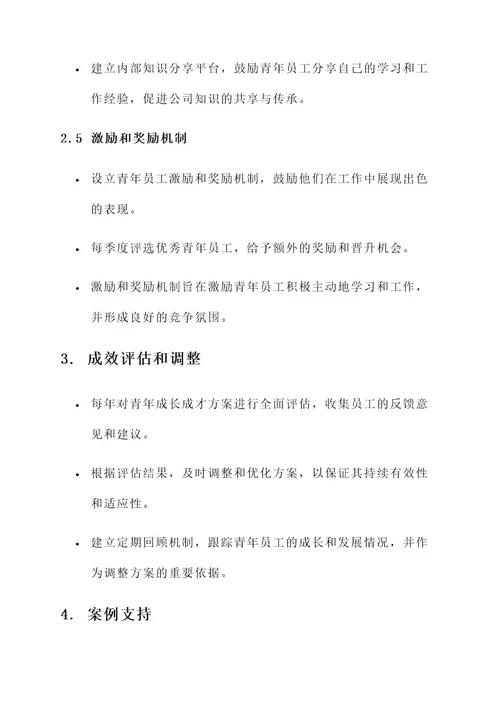 公司青年成长成才方案