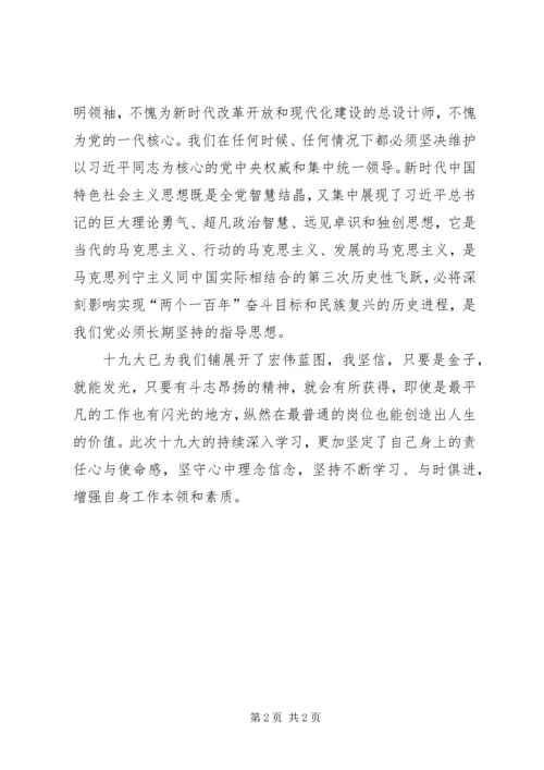 学习党的十九大报告心得体会 (31).docx