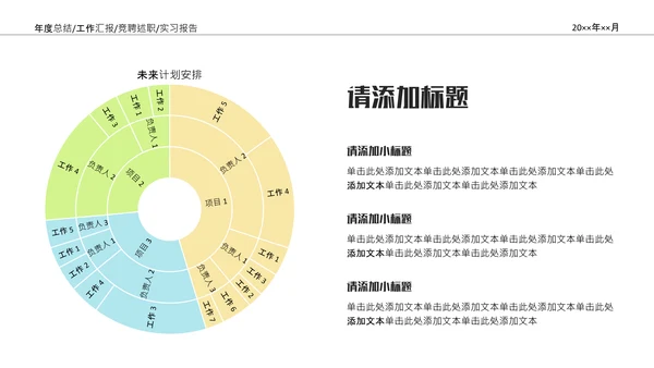 彩色清新年中工作总结汇报PPT模板