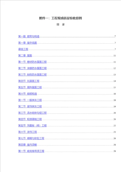 关键工程观感质量验收重点标准