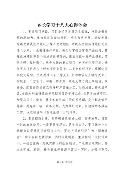 乡长学习十八大心得体会.docx