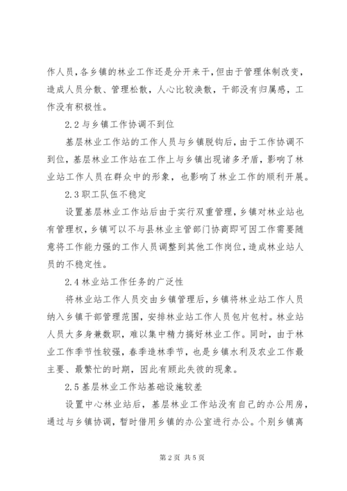 林业工作站建设问题与意见.docx