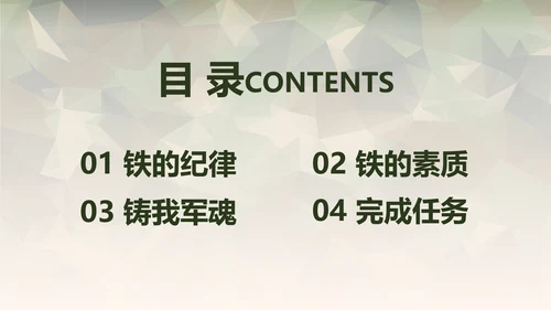迷彩风格青春梦强军梦部队教育演讲动态PPT