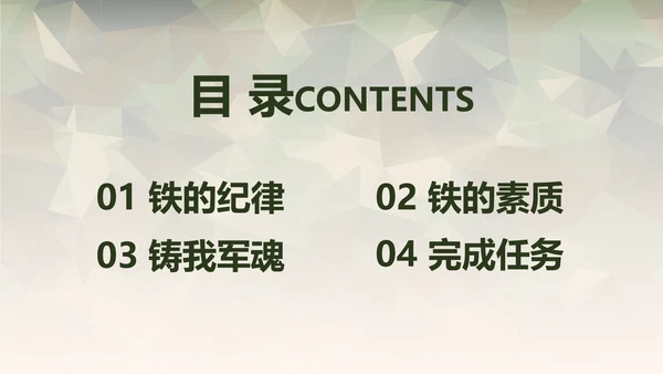 迷彩风格青春梦强军梦部队教育演讲动态PPT