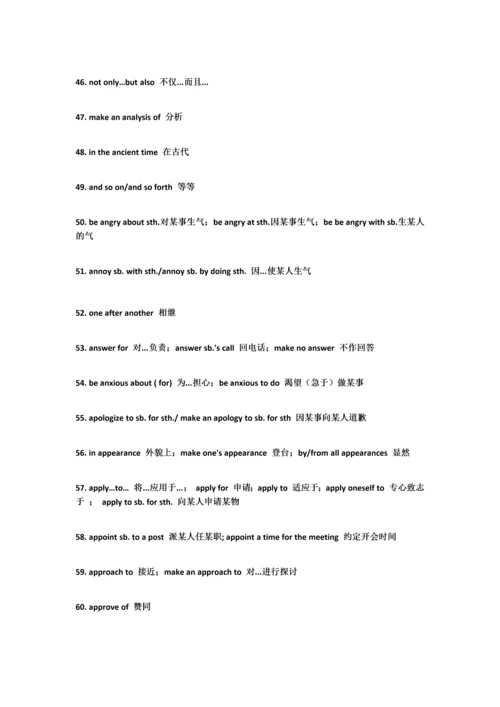 高中英语短语积累精华.docx