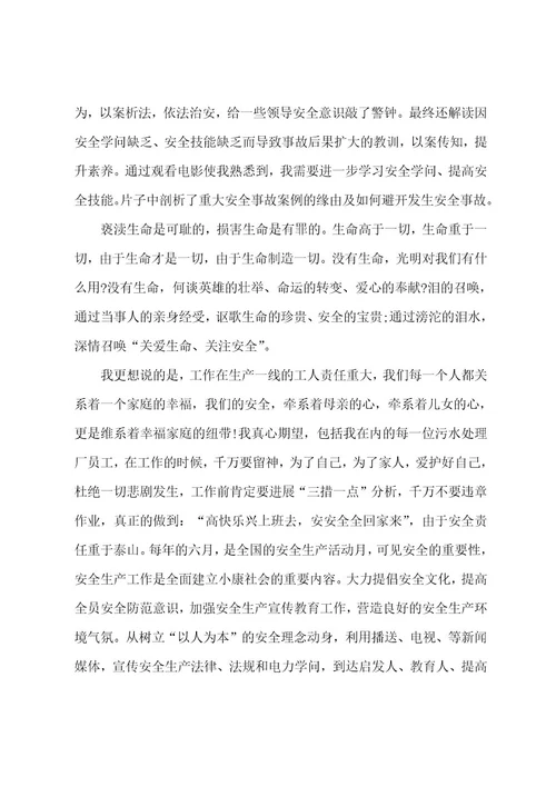 安全生产观后感范文(4篇)