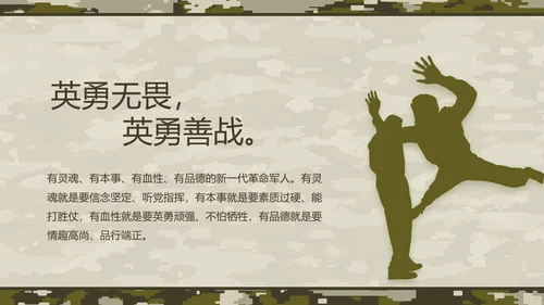 迷彩风部队军事工作总结汇报动态PPT