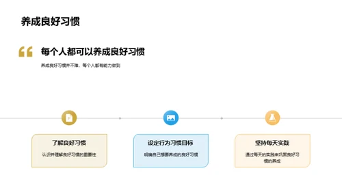 树立良行，走向成功