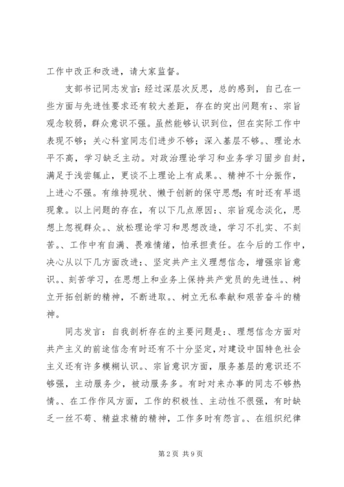 机关第二党支部关于召开专题组织生活会情况的报告 (4).docx