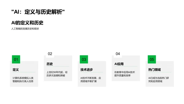 AI在教育应用答辩PPT模板