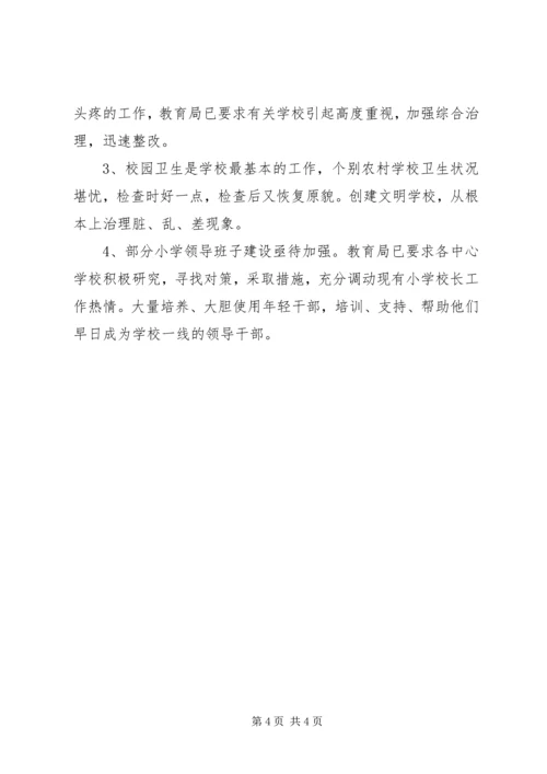 县教育局春季开学检查情况汇报.docx