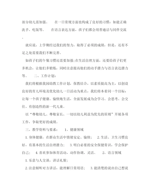 精编之小班第二学期班级个人工作计划范本五篇.docx