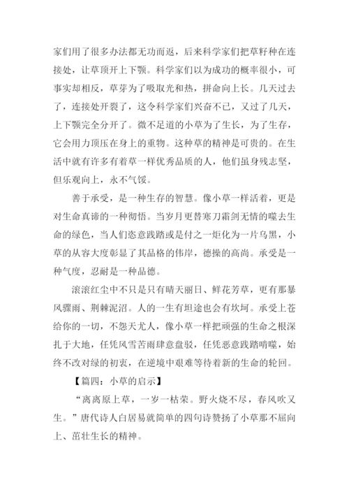 小草的启示作文600字.docx