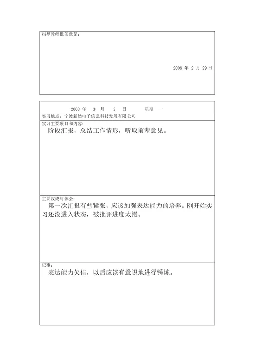 新然电子信息公司实习日记