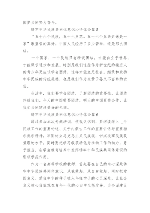 关于铸牢中华民族共同体意识心得体会(大全12篇).docx