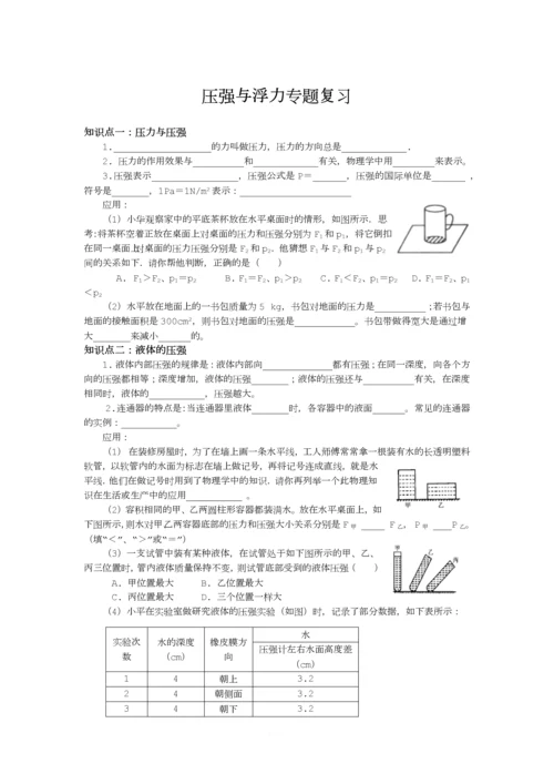 专题复习：压强与浮力.docx