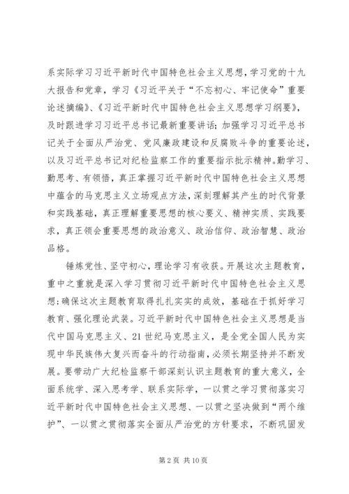 在“不忘初心、牢记使命”主题教育专项整治调度会上的讲话 (6).docx