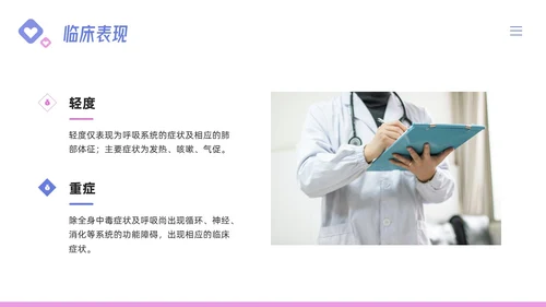 粉紫简约儿科支气管肺炎护理查房PPT模板宣传PPT动态PPT儿科护理